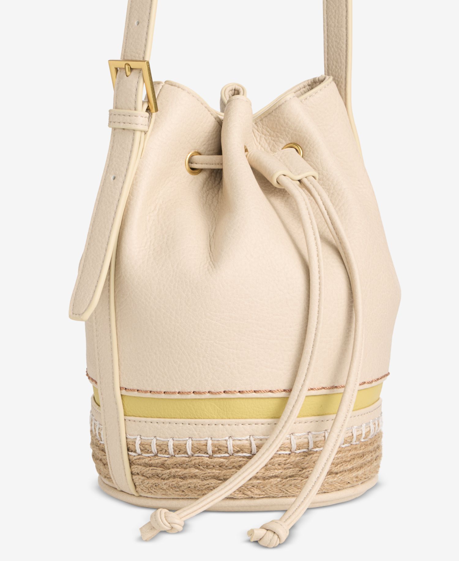 Small Bottom Detail Drawstring Bucket