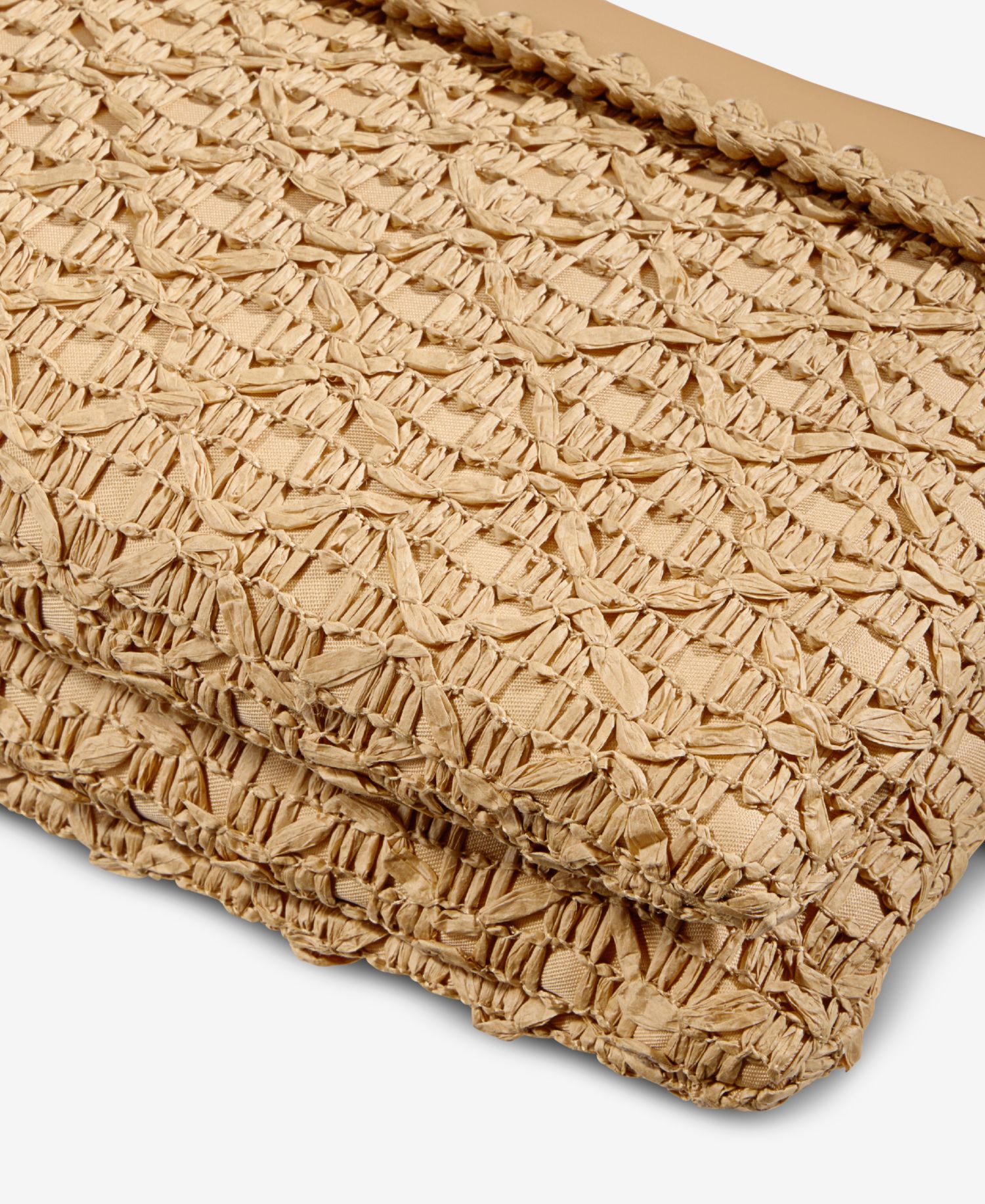 Crochet Straw Double Comp Crossbody