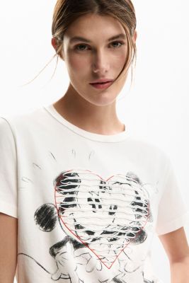 Women's Mickey and minnie Mouse heart t-shirt