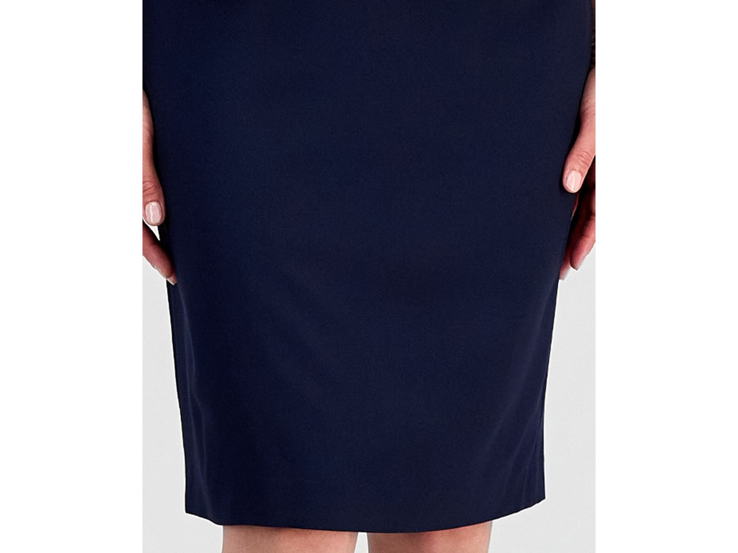 Женские платья Le Suit Zipper-Pocket Open Cardigan & Empire-Seamed Dress Suit, цвет: Midnightnvy/Natwhite — фото 8