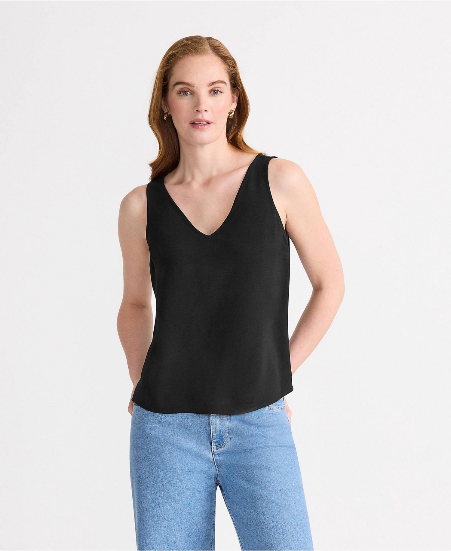 Women's Creaseless V-neck Sleeveless Top