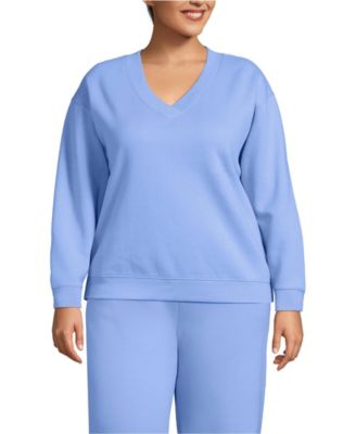 Plus Size Long Sleeve Serious Sweats V-neck Sweatshirt