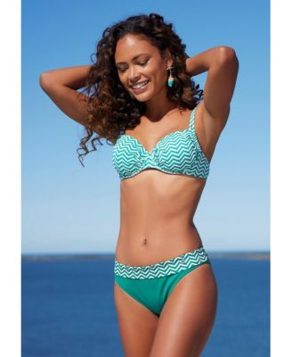 Women's Chevron Underwire Bikini Swimsuit Top Bra Sizing