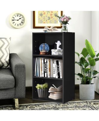 Modern Three Shelf Bookcase Storage Display Cabinet