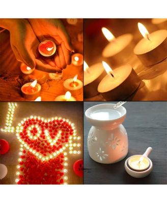 Aluminum Tea Light Candle Containers with Wicks, 100 Piece