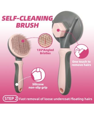 Dog Grooming Kit 7-Piece Deshedding Undercoat Rake Slicker Dematting Comb Clipper Bath Brush for Dogs Cats