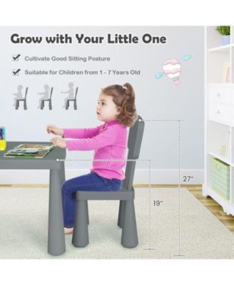 3 Pieces Multifunction Activity Kids Play Table and Chair Set