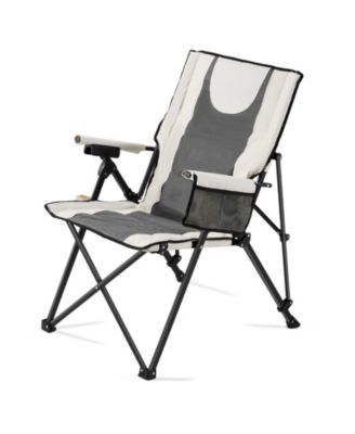 Folding Camping Chair with 3 Reclining Positions High-Back Portable Lounger for Sports Travel