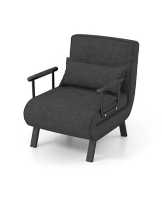 6-Position Convertible Sleeper Armchair Lounge Couch with Pillow