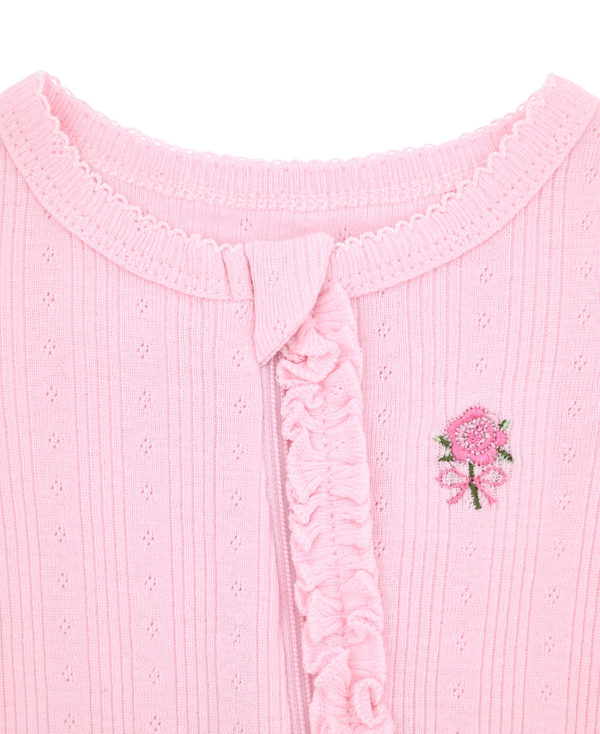 Max & Olivia Baby Girls' Zipper Footed Coverall and Bow Headband, 2-Piece Set