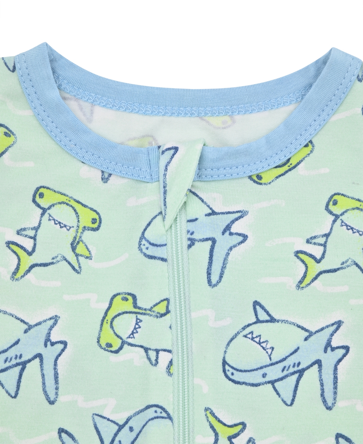 Max & Olivia Baby Boys' Shark Print Round Neck Onesie and Socks, 2-Piece Set