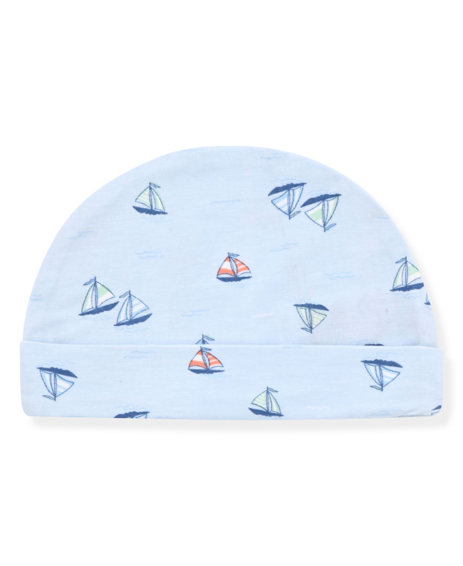 Baby Boys' Sail Boat Printed Round Neck Footie Sleep & Play and Hat, 2-Piece Set