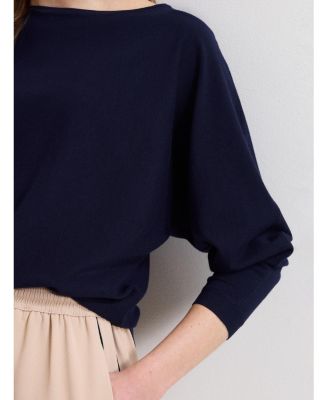 Women's Cristine Slash-Neck Knitted Jumper