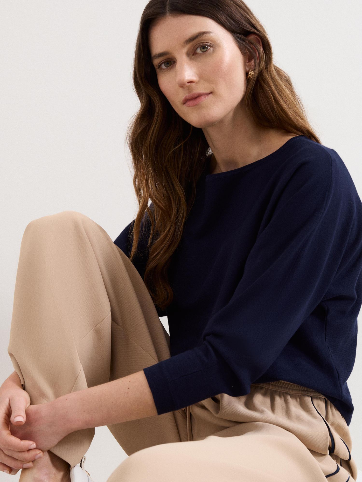 Women's Cristine Slash-Neck Knitted Jumper