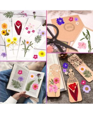 140 PCS Dried Pressed Flowers Leaves Bulk Herbs Kit Scrapbooking DIY Art Crafts Epoxy Molds Candle Soap Making Nails Decor