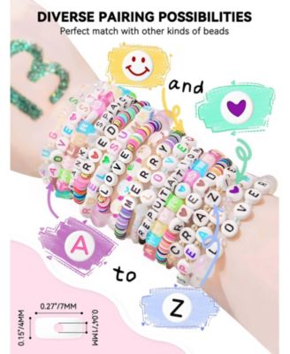 1400 Letter Beads Alphabet Friendship Bracelets Kit Storage Case 28 Styles
