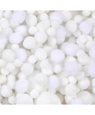 900 Pom Poms Bulk Arts Crafts Soft Fluffy Assorted Sizes Decorations
