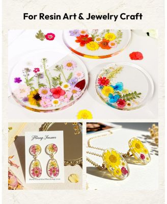 100pcs Dried Flowers Pressed Leaves Craft Kit DIY Soap Candle Scrapbook Card Making Supplies