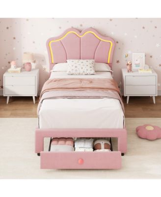 Set of 2 Dreamy Velvet Platform Bed Set with Adjustable Channel-Tufted Headboard – Soft Linen Upholstery, No Box Spring Needed