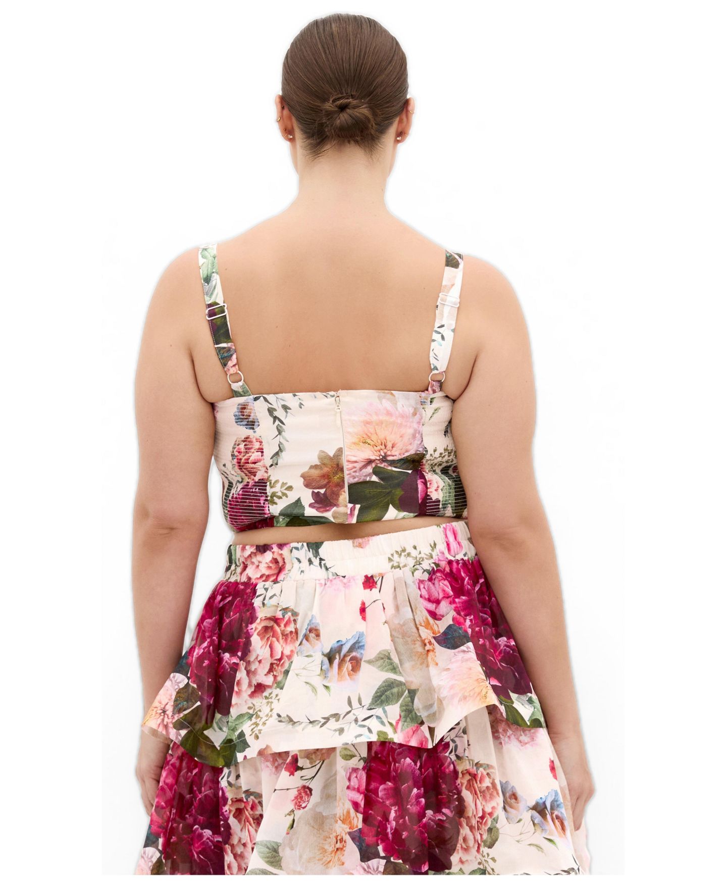 Женский топ CITY CHIC Plus Size Bianka Bloom Print Crop, цвет: Botanical Bloom — фото 2