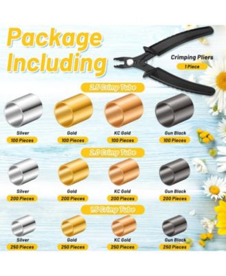 2200pcs Crimp Beads Kit Crimping Pliers Jewelry Making Earring Necklace Bracelet DIY