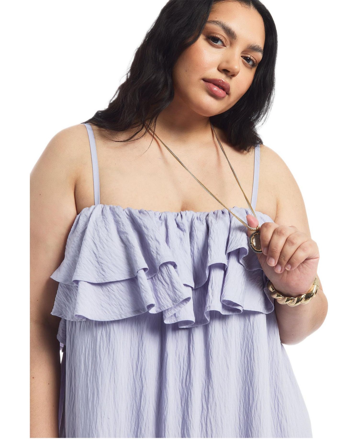 Women's June and Vie High-Low Ruffled Hem Maxi Dress
