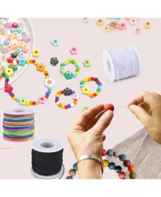 495 Feet Stretchy String Elastic Cord for Bracelets Necklaces Beading Crafts 3 Rolls