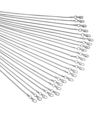 24pcs Snake Chain Necklace Lobster Clasp DIY Jewelry Making 18 Inch