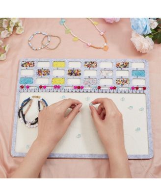 Felt Beading Mat Design Board Alphabetic Scale Beads Tray Craft Supplies 14.4x11