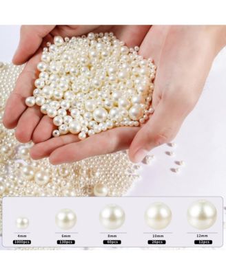 1200 Beads Kit Round Bracelet Necklace Earring DIY Craft Hole Filler