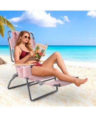 Portable Beach Chair with Umbrella and Canopy