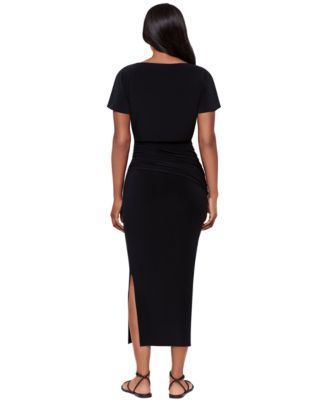 Women's Boat Neck Short-Sleeve Dress