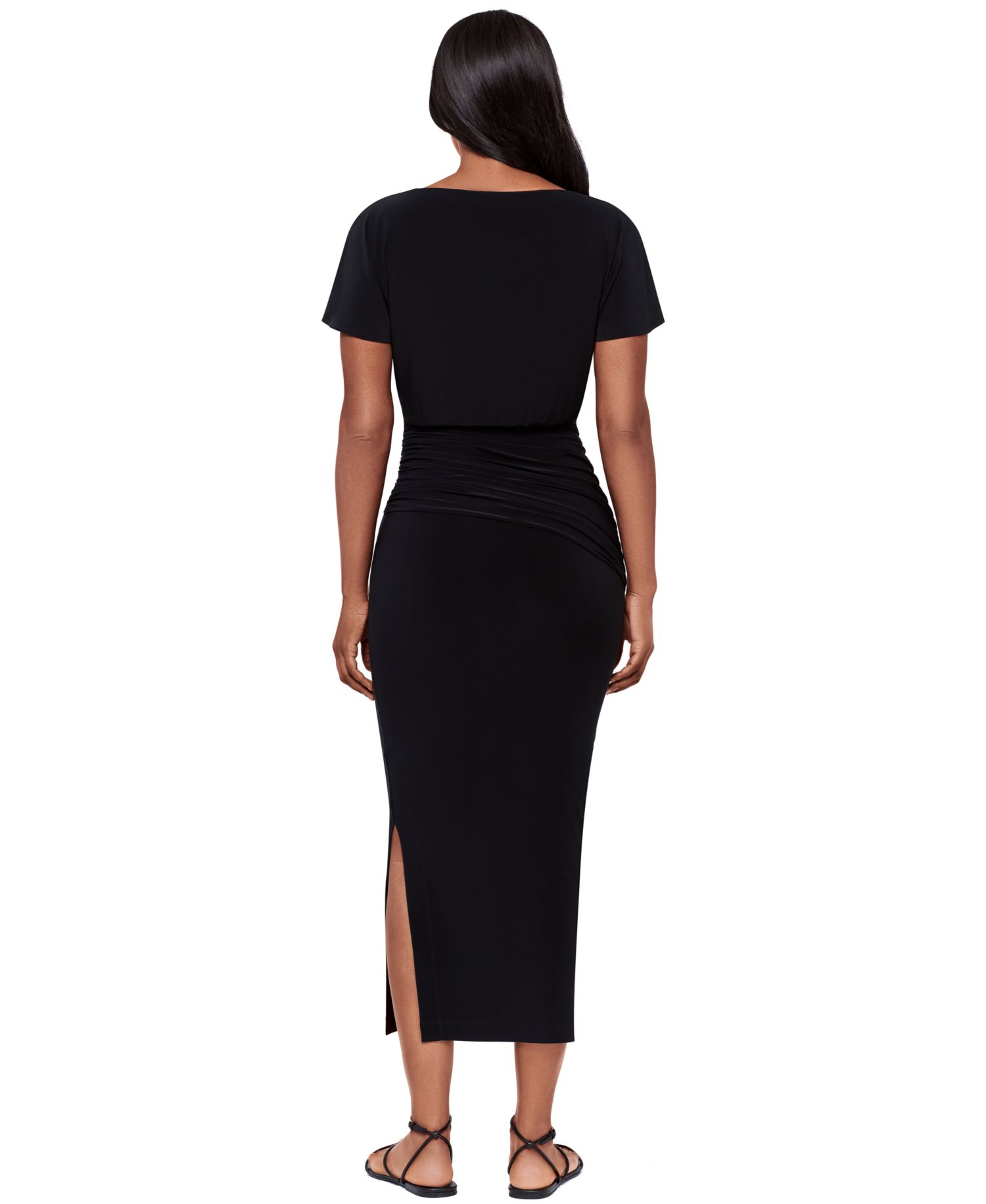Women's Boat Neck Short-Sleeve Dress