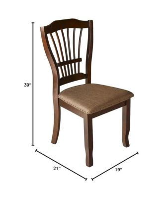 Bixby Solid Wood and Polyester Dining Chairs in Espresso