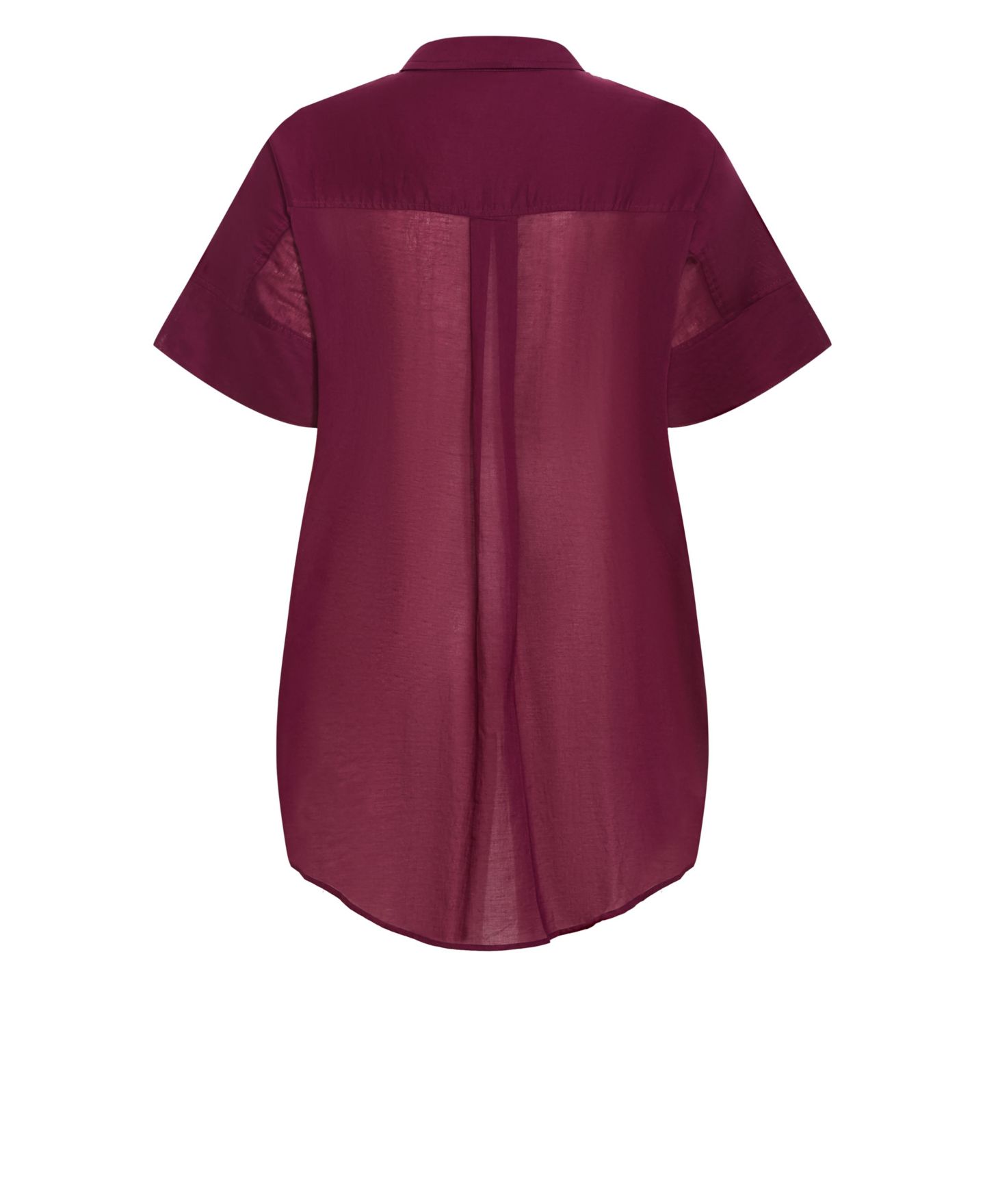 Женская рубашка CITY CHIC Plus Size Lola Longline Cotton, цвет: Pomegranate — фото 5