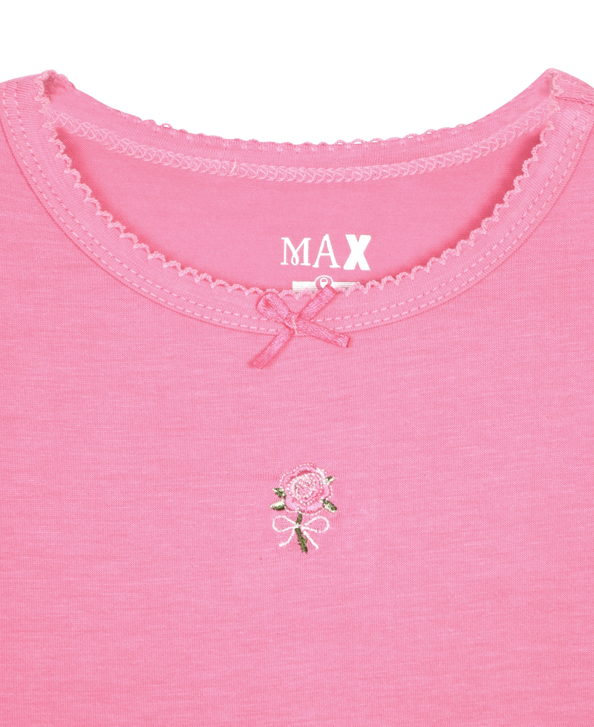 Max & Olivia Toddler Girls' 12M-5T Round Neck Top and Pull-On Pants, 3-Piece Set