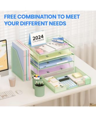 Desk Organizer 4-Tier File Drawer Pen Holders