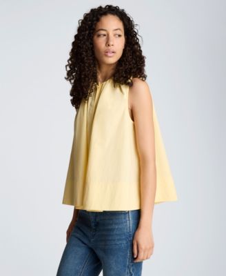 Women's Sleeveless Paperbag Neck Top