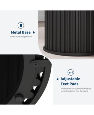 Dining Table for 4-6 People, Circle Kitchen Table with Cross Base, Farmhouse Wood Dinner Table for Apartment, Walnut Brown