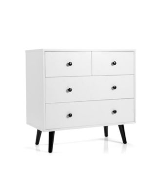 4 Drawers Dresser Chest of Drawers Free Standing Sideboard Cabinet