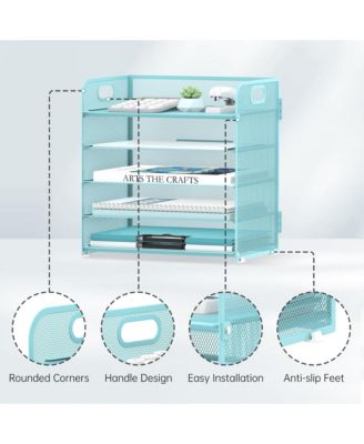 5-Tier Mesh Letter Tray Desk Organizer