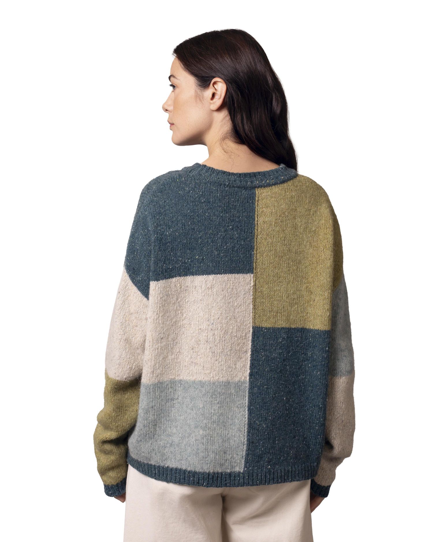 Women's Block Crew Neck Sweater