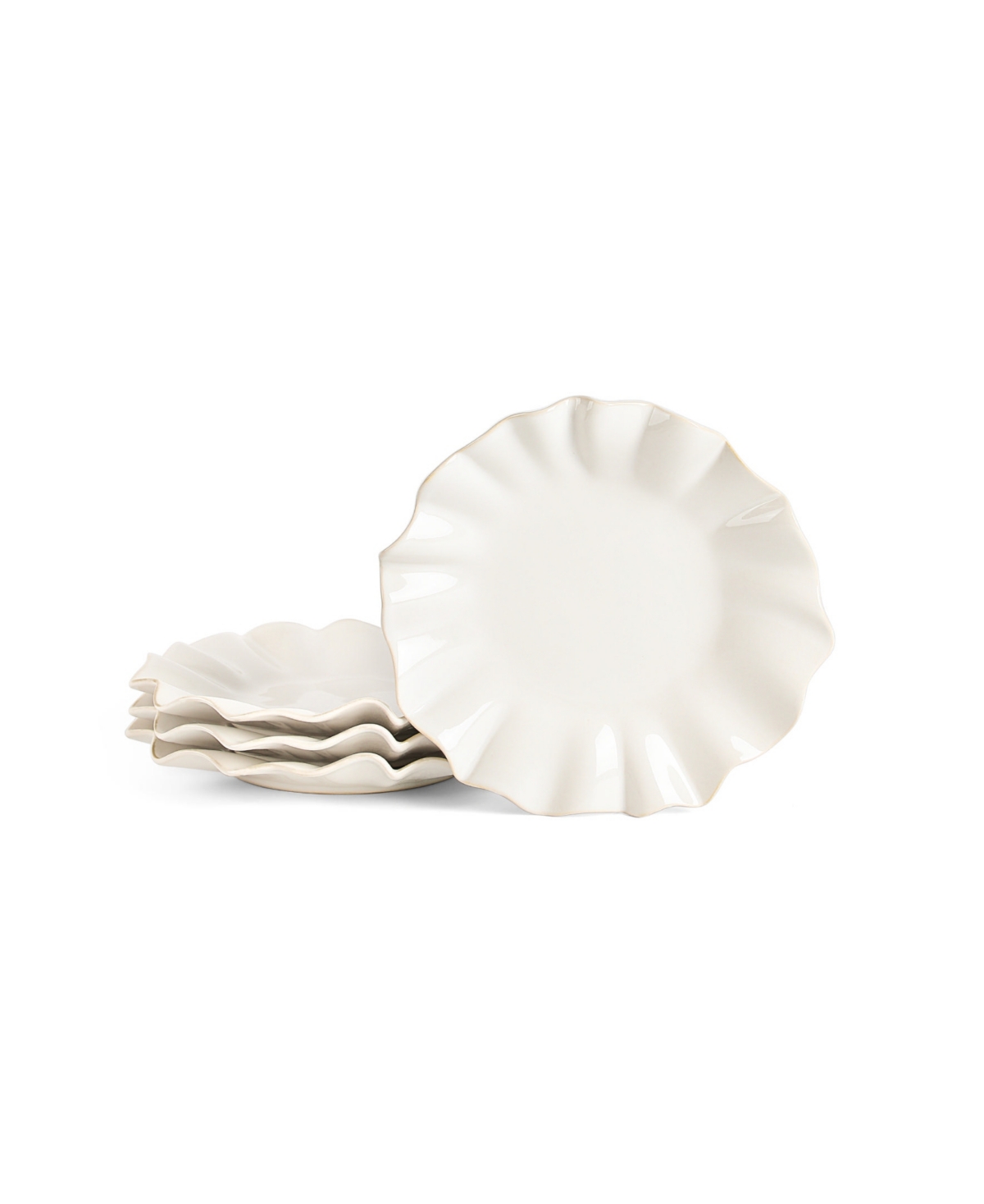 Marchesa Lotus Salad Plates, Set Of 4 In White