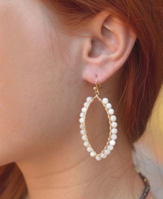Tear Drop Golden Loop Earrings