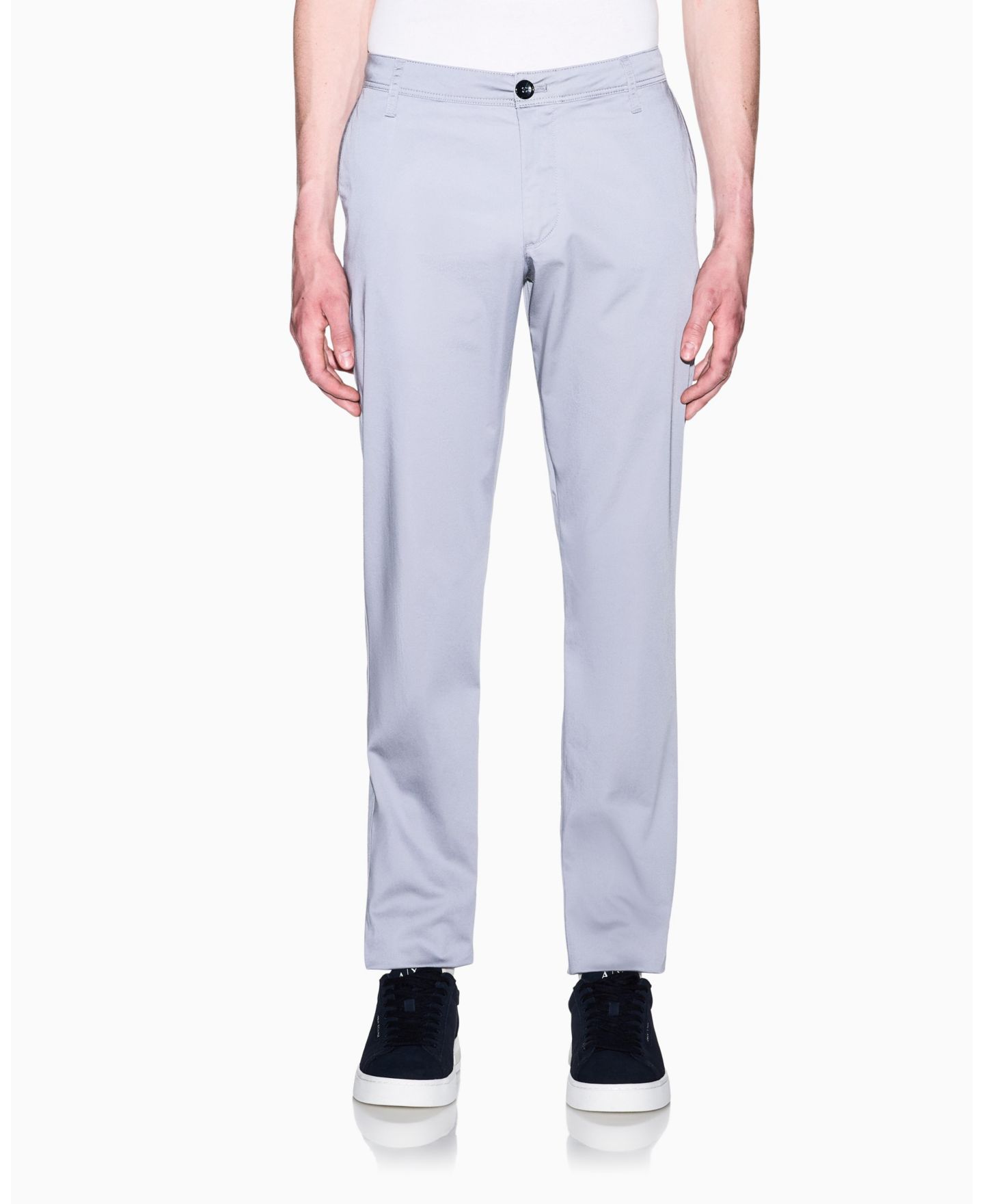 Мужские брюки A|X Armani Exchange Slim Fit Chino, цвет: Серо-бежевый, вариант 1 — фото 1