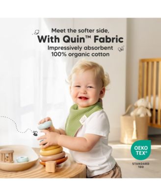 8pk Quin Bandana Bibs, Baby Bibs for Drooling and Teething, Cotton Drool Bibs for Baby Girl, Baby Boy