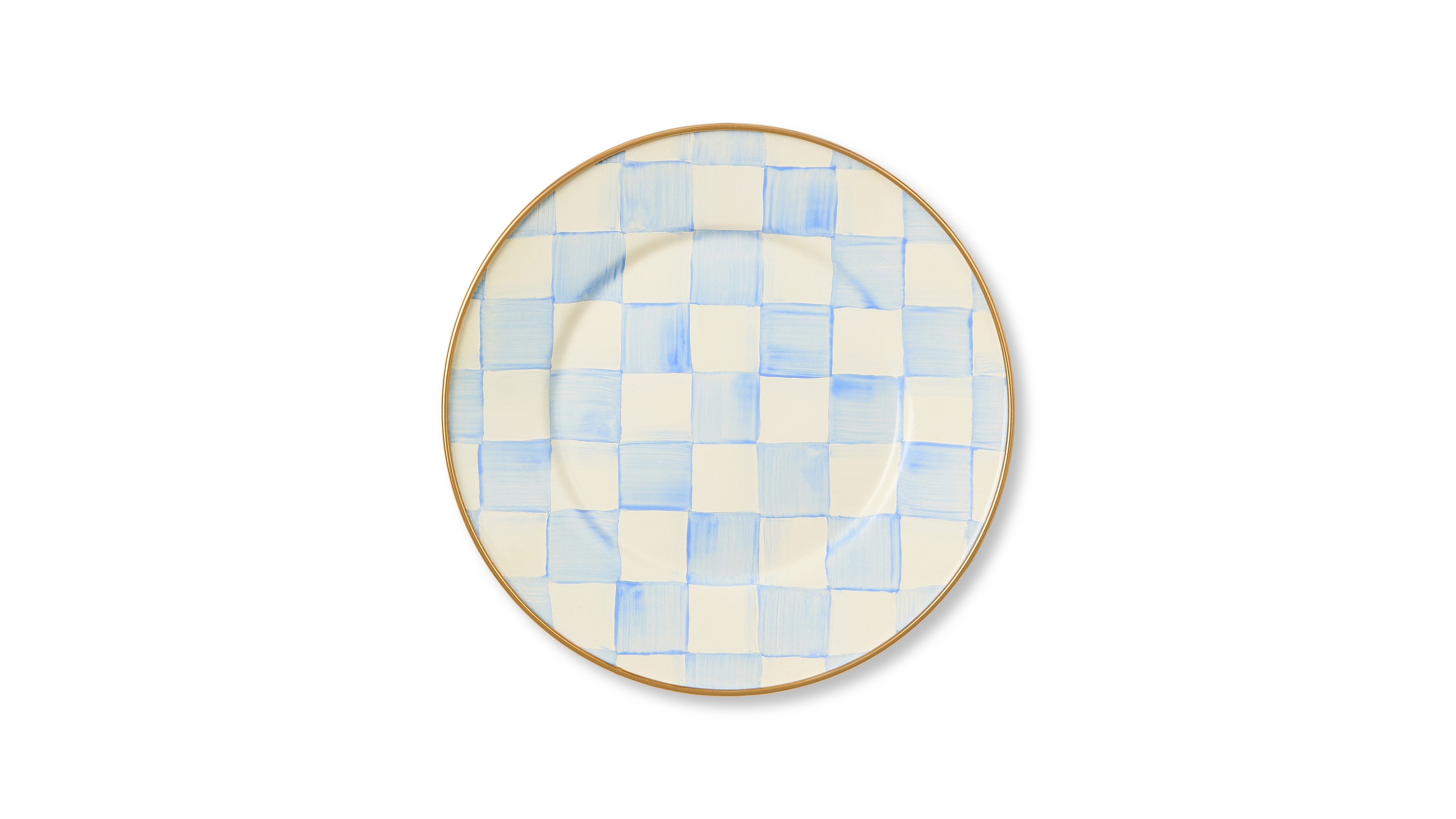 MacKenzie-Childs Sky Check Salad and Dessert Plate