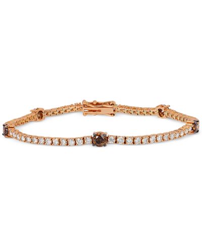 chocolate diamond gold bracelet 14k vian rose le chocolatier ct bracelets main