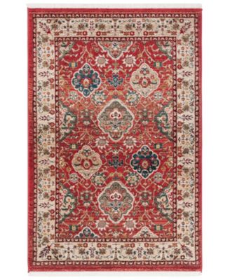 Ariel LRL1255C Red and Beige 3'3" X 4'10" Area Rug