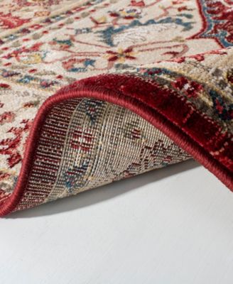 Chloe LRL1221B Beige and Red 8' X 10' Area Rug